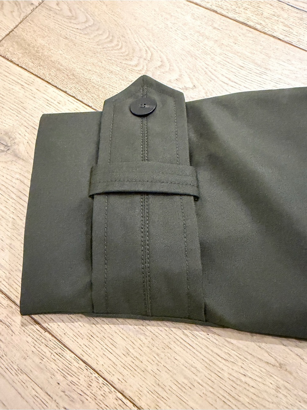 NWT Zara ZW Collection Water Repellent Cropped Trench Dark Khaki - Medium - Picture 9 of 13